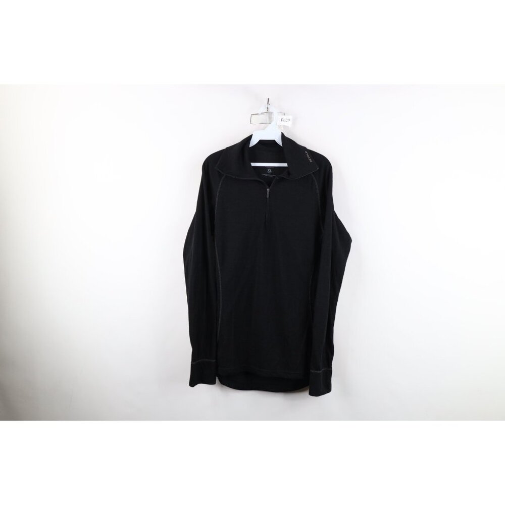 Devold Norway Womens XL Distressed Merino Wool Knit Half Zip Pullover Sweater
